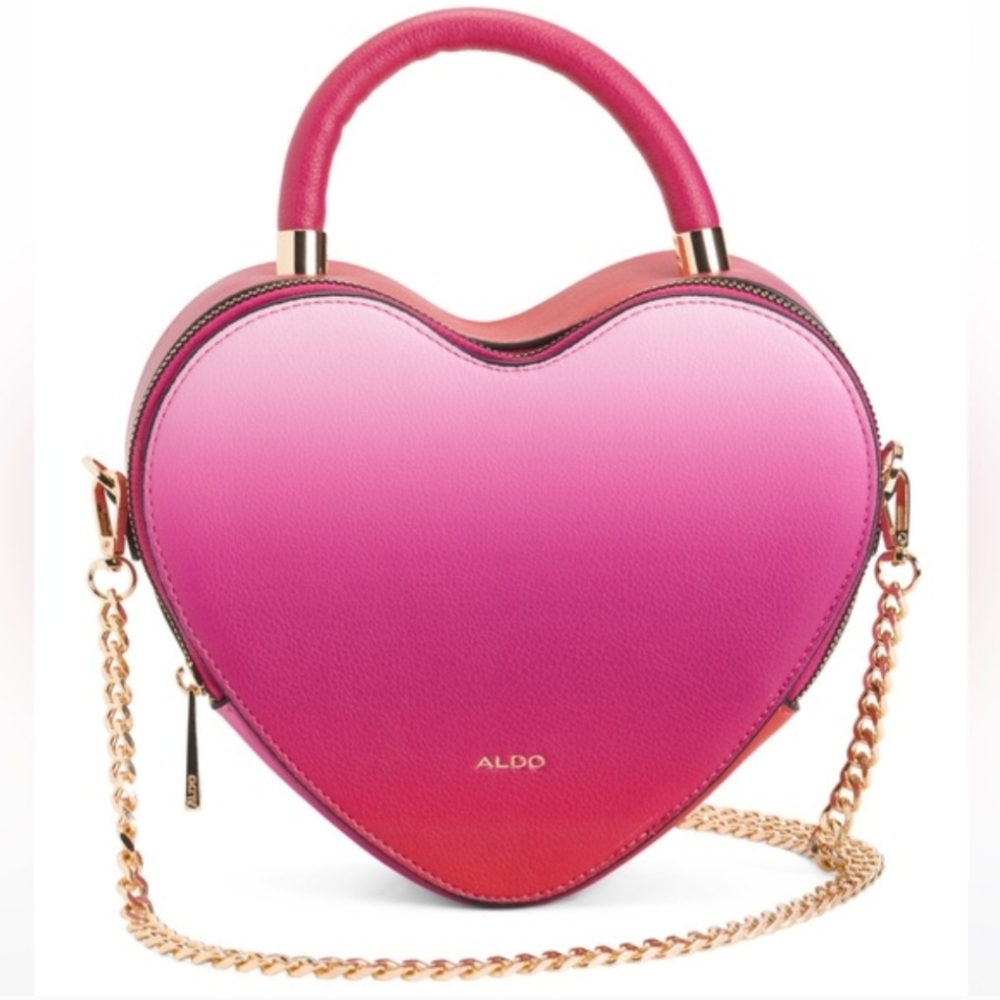 Aldo Pink/ Red Ombre Heart Bag